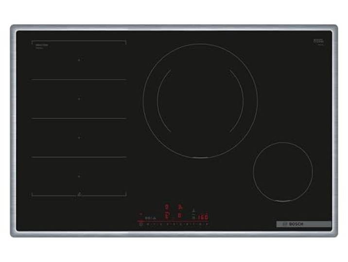 Bosch PXE845HC1E Serie 6 Induktionskochfeld (autark), 80 cm breit, intuitive Bedienung, 28 cm große Induktions-Kochzone, PerfectFry Plus Bratsensor, anpassbare Kochzonen