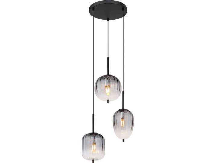 Globo Lighting Lampe à suspendre métal noir mat\, 3x E14