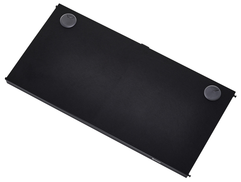 Roadworx DJ Table ALU Shelf Bk nero laccato
