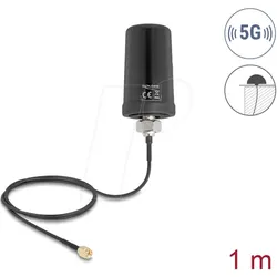 DELOCK 81473 - Antenne 5G LTE SMA Stecker, omnidirektional, Dachmontage, schwar