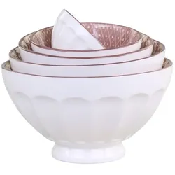 Chic Antique Arés Schüssel 5er-Set, H9/D15,5, staubig rosa