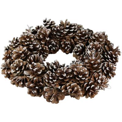 Dekokranz AM DESIGN "Weihnachtsdeko", braun, H:8cm Ø:35cm, Zapfen, Dekokränze, aus Zapfen