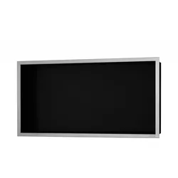 ESS BOX 10 SchwarzWandnische 60x30x10 cm Rahmen Edelstahl gebürstet BOX Black, inkl. Rohbauset, BOX- BOX-60x30x10-B