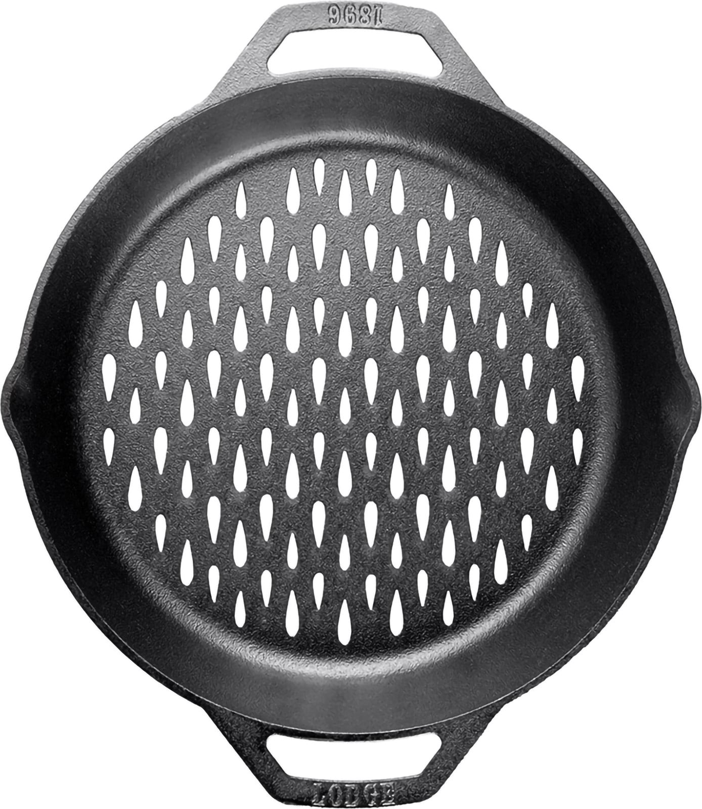 Lodge Gietijzeren pan met gaatjes, diameter 30,4 cm
