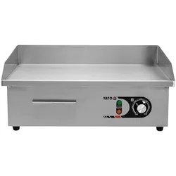 Yato Profi Gastro elektrische Grillplatte 55x35 cm glatt 3000 Watt Griddle Platte Bräter Gri, Tischgrill, Silber