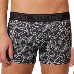 Bruno Banani Rattlesnake Print Boxer Schwarz gemustert Baumwolle Small Herren
