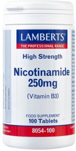 Lamberts Nicotinamide 250 mg with Vitamin B3 100 Tablets