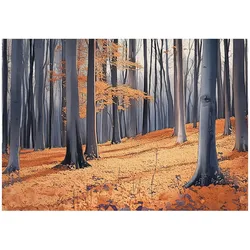 FOTOTAPETE Wald Bäume Natur Vlies Tapete Wohnzimmer 300x210