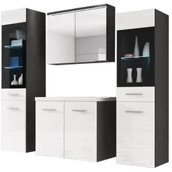 Badset   ¦ schwarz ¦ Maße (cm): B: 120,4 H: 131,5