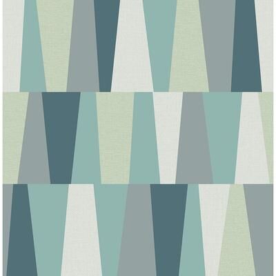 Seabrook Designs Macey Striped Geometric Unpasted Wallpaper