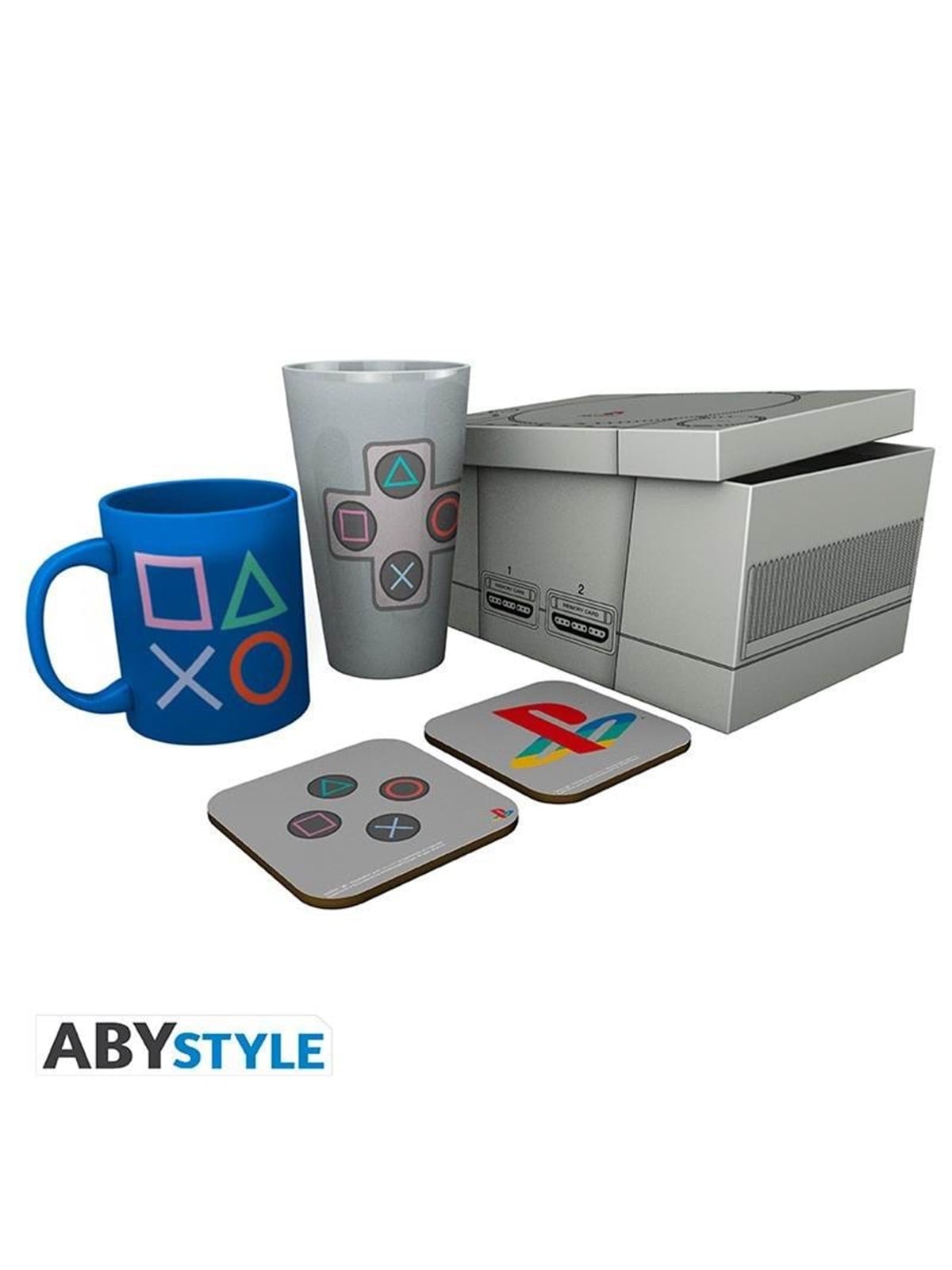 ABYstyle - PLAYSTATION Gift Set Glass + Mug + 2 Coasters Classic 2019 - Geschenkset
