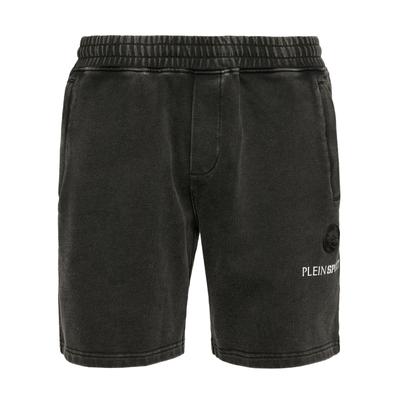 Shorts PLEIN SPORT "Jogging-Shorts", Herren, Gr. XXL, US-Größen, schwarz (02, schwarz), Obermaterial: 100% Baumwolle, Hosen Shorts
