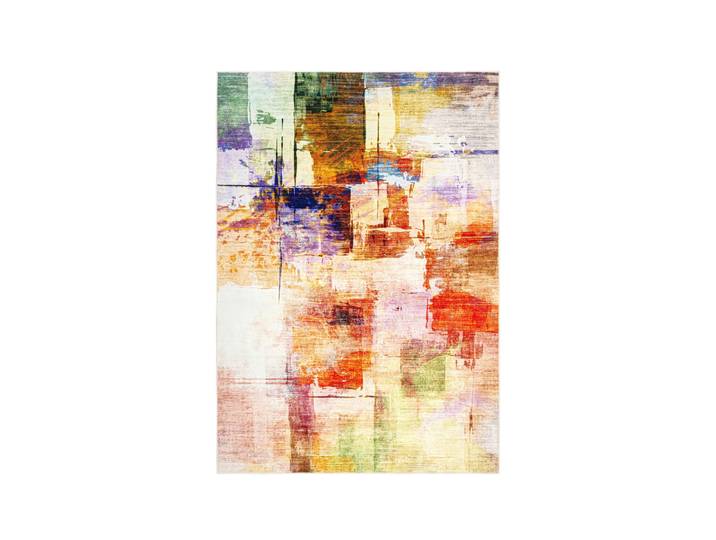 Teppich KAYOOM Visionary 134 , multi, B:200cm H:8mm L:290cm, Polyester, Teppiche, Teppich, Kurzflor, Patchwork Muster, Modernes Muster