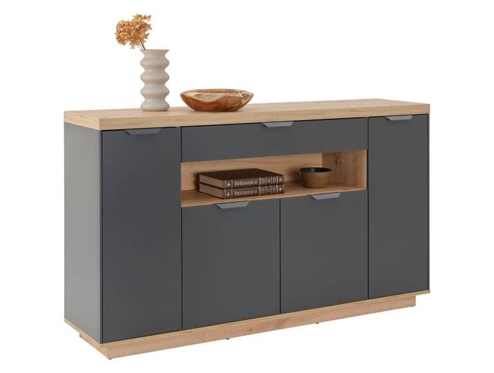Sideboard Jake Anthrazit/Eiche Dekor B: 153cm