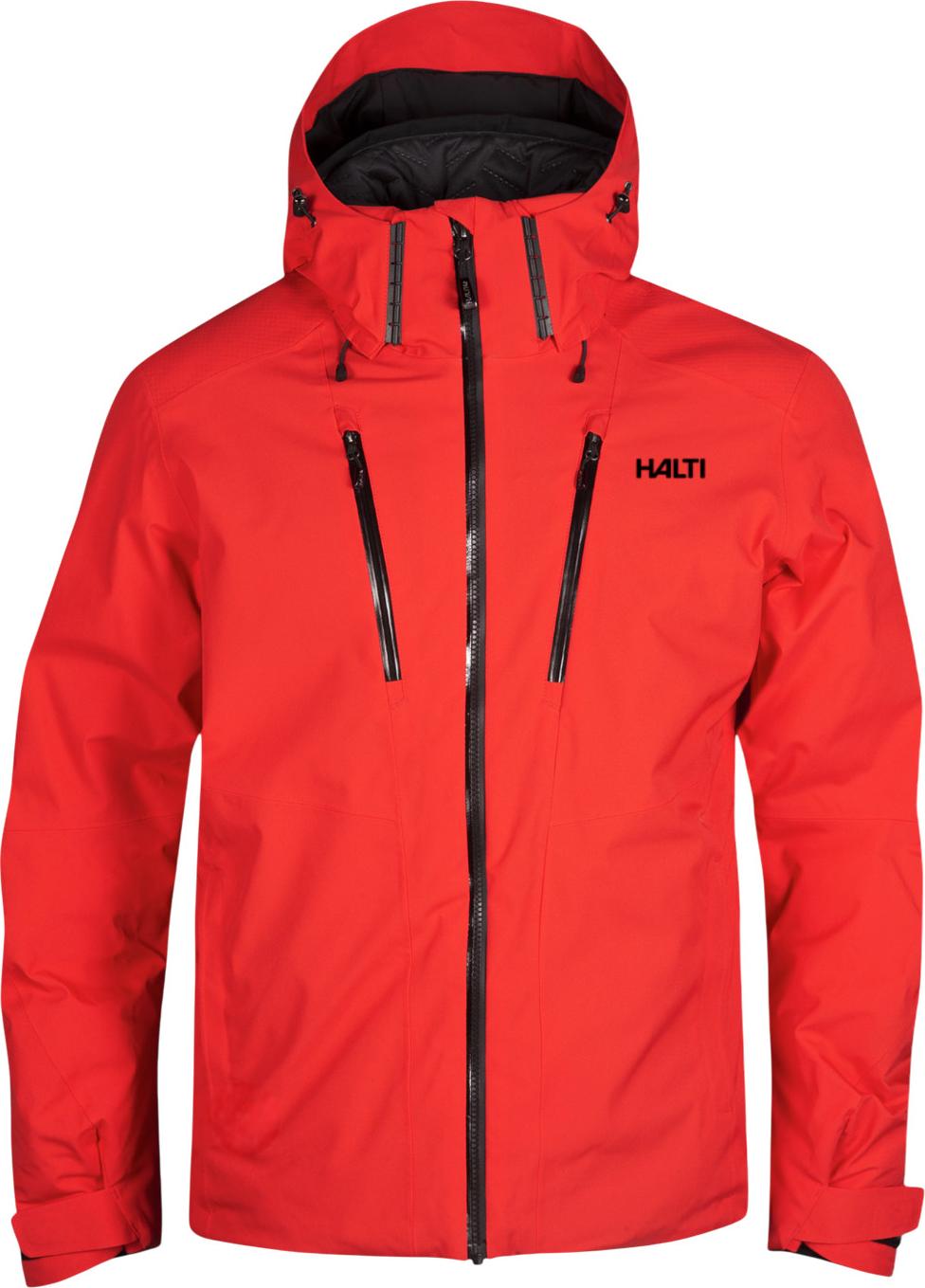 HALTI Vertica DrymaxX Herren Skijacke mit abnehmbarer Kapuze rot S