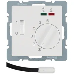 Berker BERK Fussbodentemperaturregler, Thermostat, Weiss