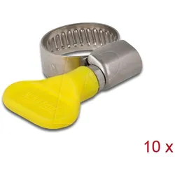 DELOCK 19419 - Schlauchschellen mit Flügelmutter, 13 - 19 mm, 10 Stück