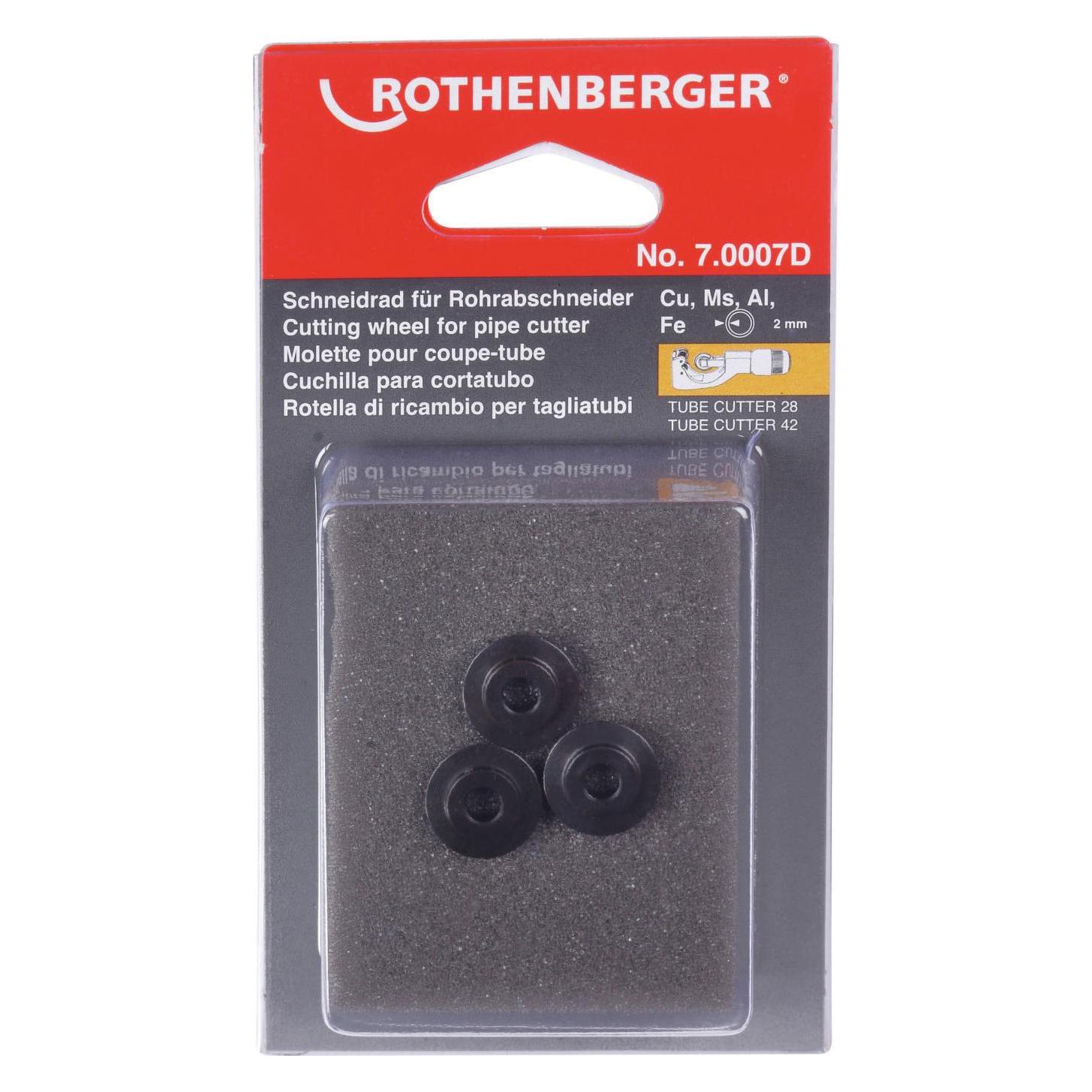 Rothenberger Ersatzschneidrad Schneidrad-Ø 3 - 42 mm Schnitttiefe 2,5 mm (Schneiderad) (070007D)