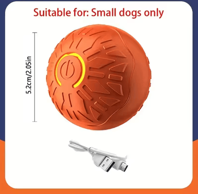 Inspire Picks RolliPlay Smart Interactive Dog Ball Automatic Moving & Bouncing USB Rechargeable Pet Toy orange Xh