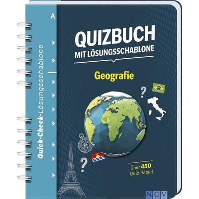 Quizbuch mit Lösungsschablone Geografie, Gebundene Ausgabe von , Naumann & Göbel, 978-3-625-19823-9