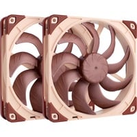 NF-A14x25 G2 PWM Sx2-PP, Gehäuselüfter braun/beige, PWM-Anschluss, 2 Lüfter, 140 mm