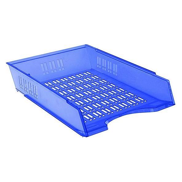 Donau Schreibtischschublade, 370x256x70mm, durchbrochen, transparent blau (47273480)