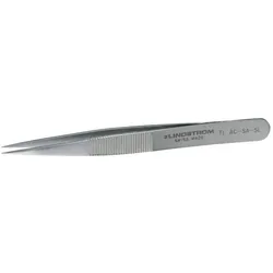 Bahco, Pinzette, Hochpräzisionspinzette aus Edelstahl Typ AC mit gezahnten Griffen und starken Spitzen, 110 mm