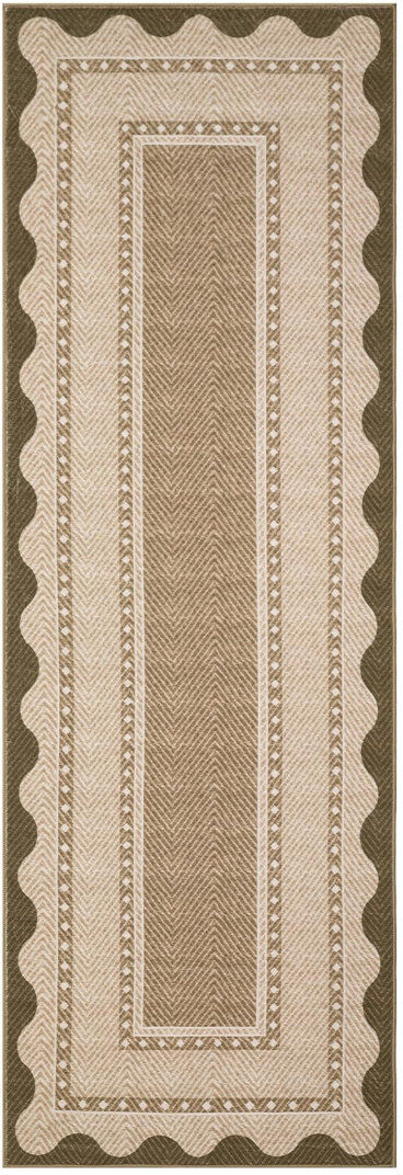 17 Stories Striped Area Rug Linen color 160*230cm