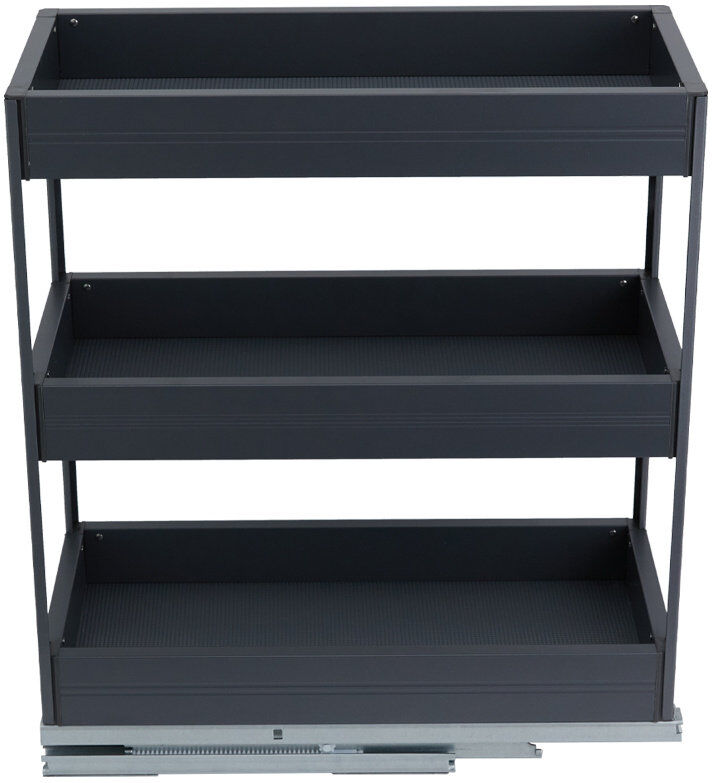 Rebrilliant Elaxi Aluminium Cabinet Shelving Rack Matte Black 45cm x 15cm x 43cm