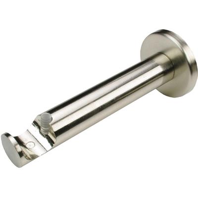 Gardinenstangenhalter LIEDECO "Träger, Auflageträger 1-läufig "France" - 1 Stück" Gr. 1, silber (edelstahlfarben), L:12,6cm, Gardinenstangenhalterungen, Halter, Träger für Stangen, Rohre 20 mm