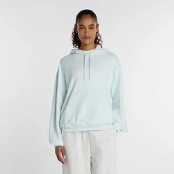 NEW BALANCE Damen Kapuzensweat Wavy Oversized Hoodie, Größe XS in Blau 615