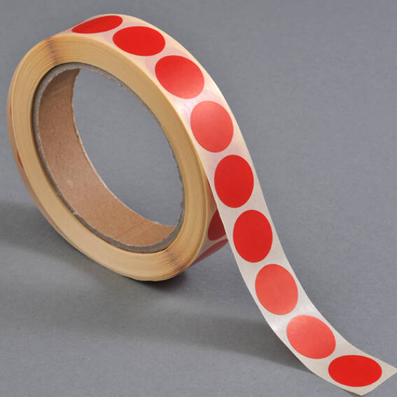 SPRINTIS Pastilles de marquage, 13 mm   rouge, papier