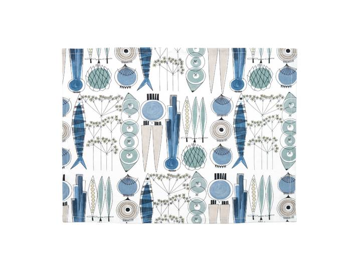 Almedahls Set de table Picknick 34x45 cm, lot de 2 Bleu-beige