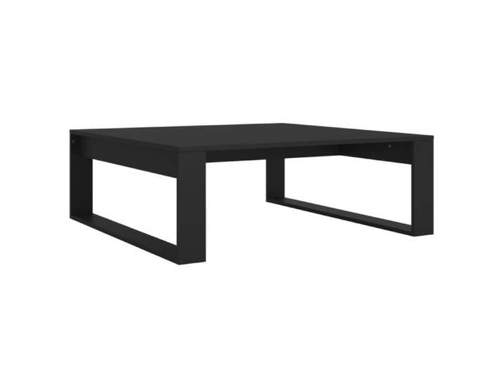 Table basse - ALOMEJOR - Noir - 100x100x35 cm - Aggloméré