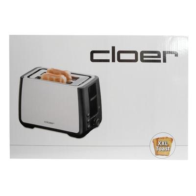 Cloer 3569 Toaster für 2 XXL-Scheiben Edelstahl/Schwarz