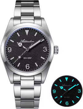 Inspire Picks ADDIESDIVE AD2096 100M Waterproof Stainless Steel Quartz Watch black White