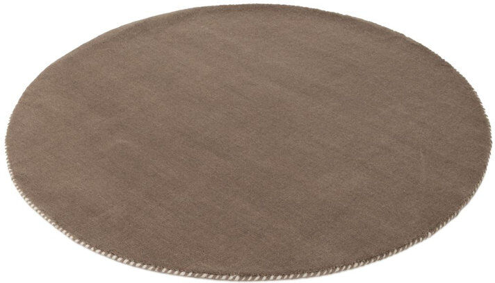 Carpetfine Wool Hand Woven Area Rug Taupe Approx. 60cm