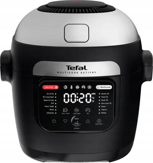 Tefal Multicook Actifry MY741CF0, 6 l, 1334 W, Schwarz, Edelstahl, Keramik, LCD, Touchsteuerung