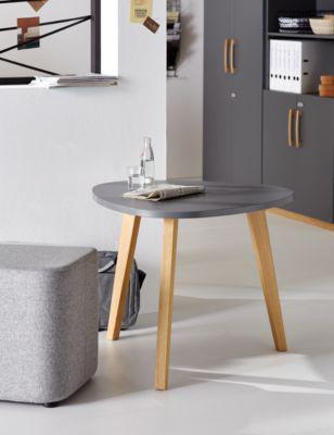 Schäfer Shop Select Beistelltisch Start Off Wood, Ø 850 x H 630 mm, Holz, graphit
