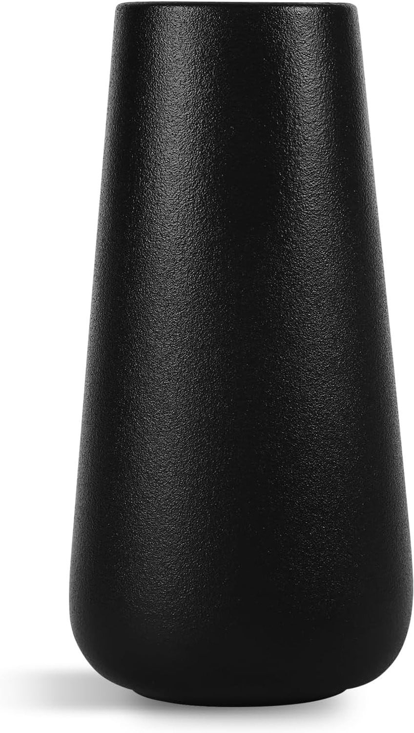 Zwart Keramisch Vaasje voor Bloemen en Decoratie in Scandinavische Stijl