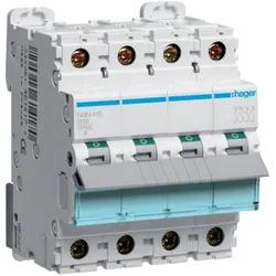 Hager, Schutzschalter, HAG NBN416 LS-Schalter 4P 10kA B-16A 4M