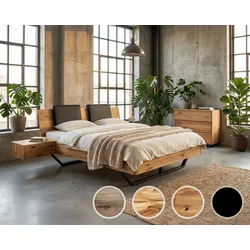 BlackWood »Dolce Vita II« Wildeiche Massivholzbett 200x200 cm / Wildeiche natur / ohne Kissen