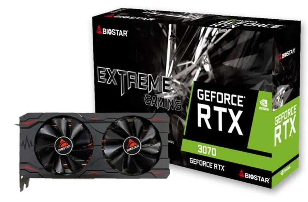 Biostar VN3706RM82 NVIDIA GeForce RTX 3070 videokaart met 8 GB GDDR6