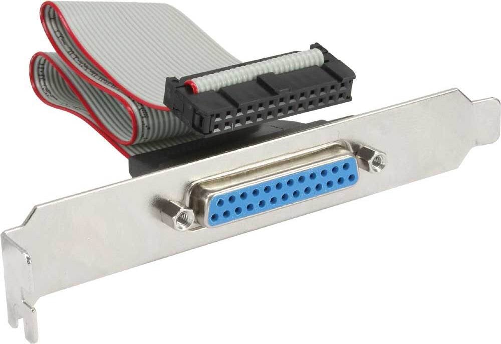InLine Parallel verbindingsplaat met 25-polige Sub D-aansluiting en 26-polige busbaan-aansluiting, 0,5 meter