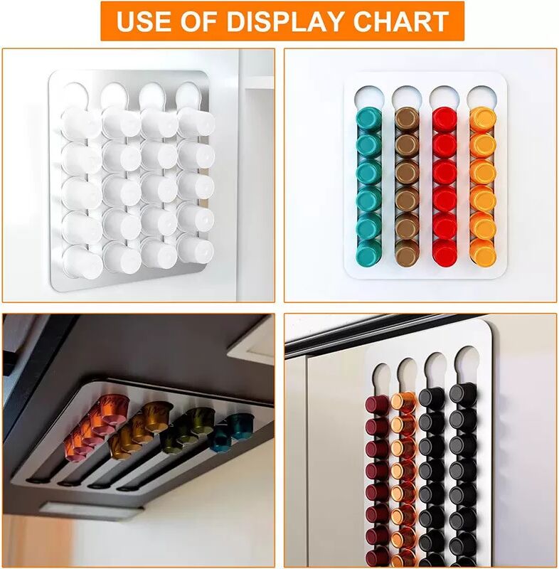 INF Support de dosettes de café en acier inoxydable pour capsules Nespresso
