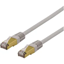Deltaco patchkabel - 7 m - gra (S/FTP, CAT6a, 7 m), Netzwerkkabel