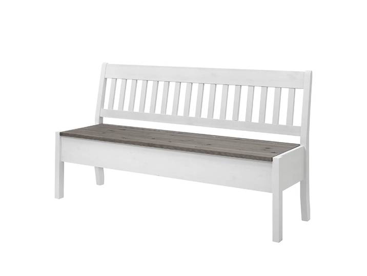 Banc Boston I 169cm Blanc/Gris/Epicéa blanc/Epicéa gris
