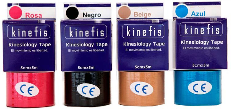 Pack Poupo - 12 Rolos Banda Neuromuscular - Kinefis Kinesiology Tape 5 cm x 5 metros