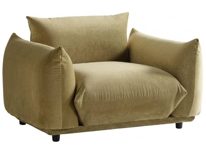 JVmoebel Sessel Sessel Braun Samt Armlehnen Modern praktisch Wohnzimmer (1-St., 1-tlg)