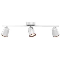 LED Deckenleuchte Deckenlampe Wohnzimmerlampe Weiß Metall H 11,5 cm